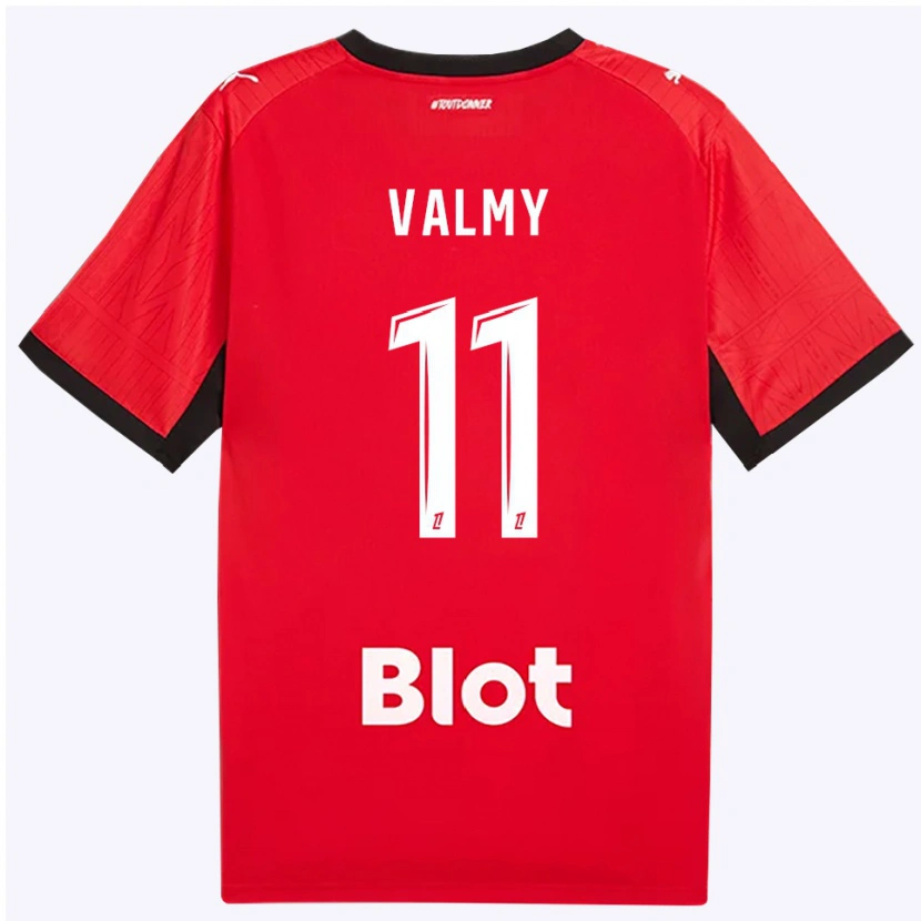 Danxen Dámské Mouhammad Valmy #11 Červená Černá Bílá Domů Hráčské Dresy 2026/27 Dres