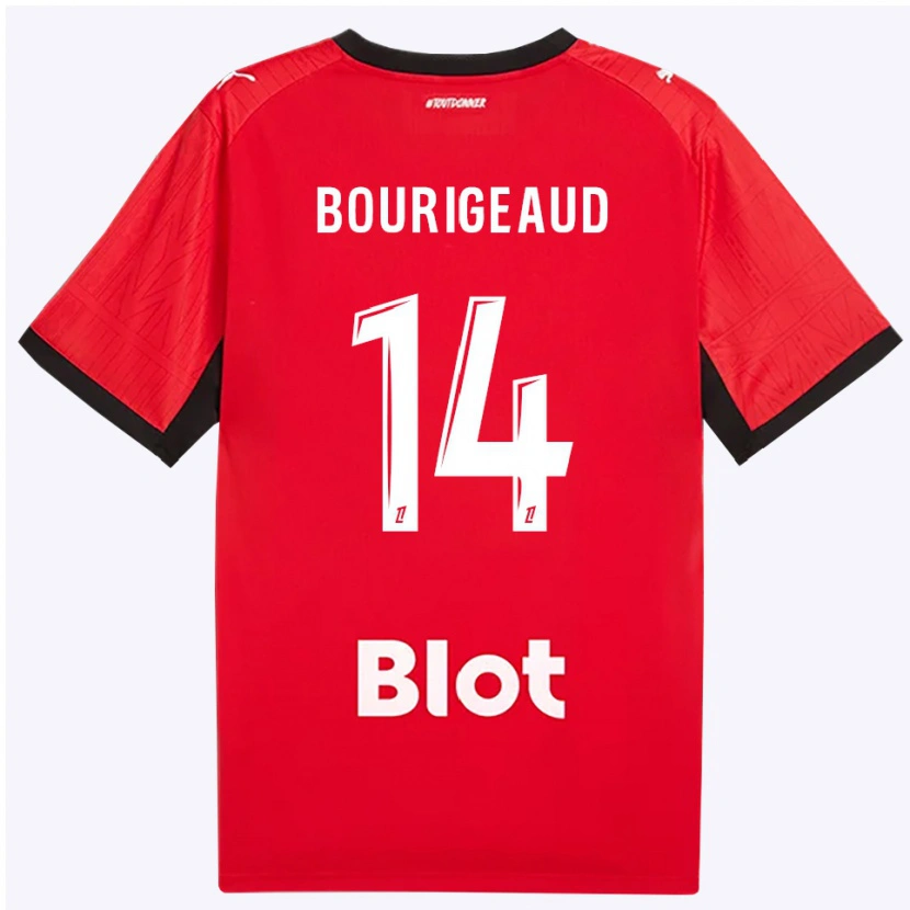 Danxen Dámské Benjamin Bourigeaud #14 Červená Černá Bílá Domů Hráčské Dresy 2026/27 Dres