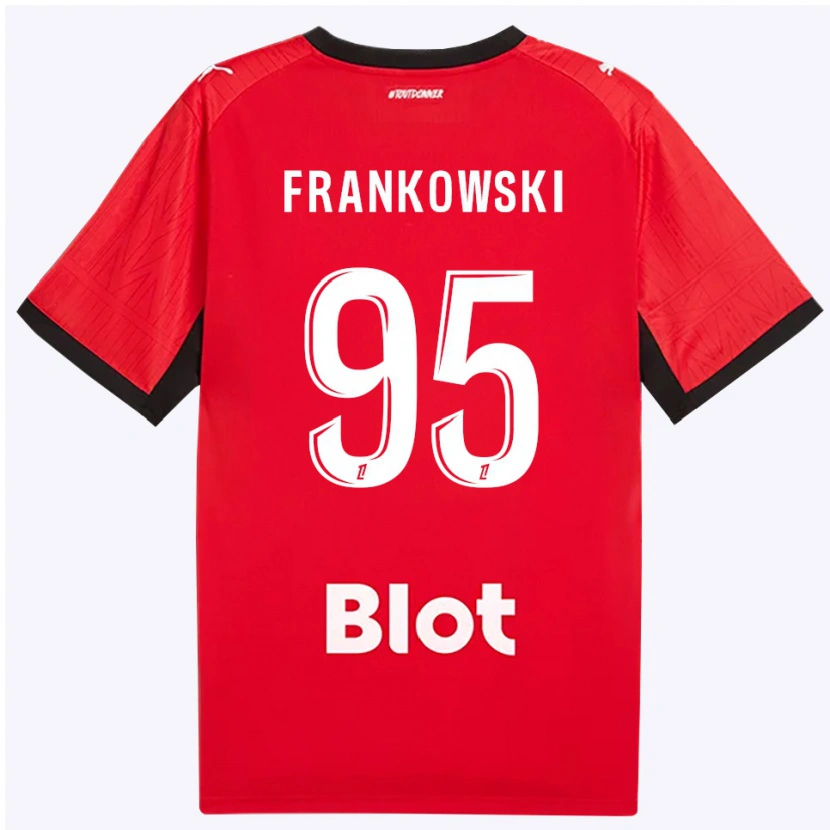 Danxen Dámské Przemyslaw Frankowski #95 Červená Černá Bílá Domů Hráčské Dresy 2026/27 Dres