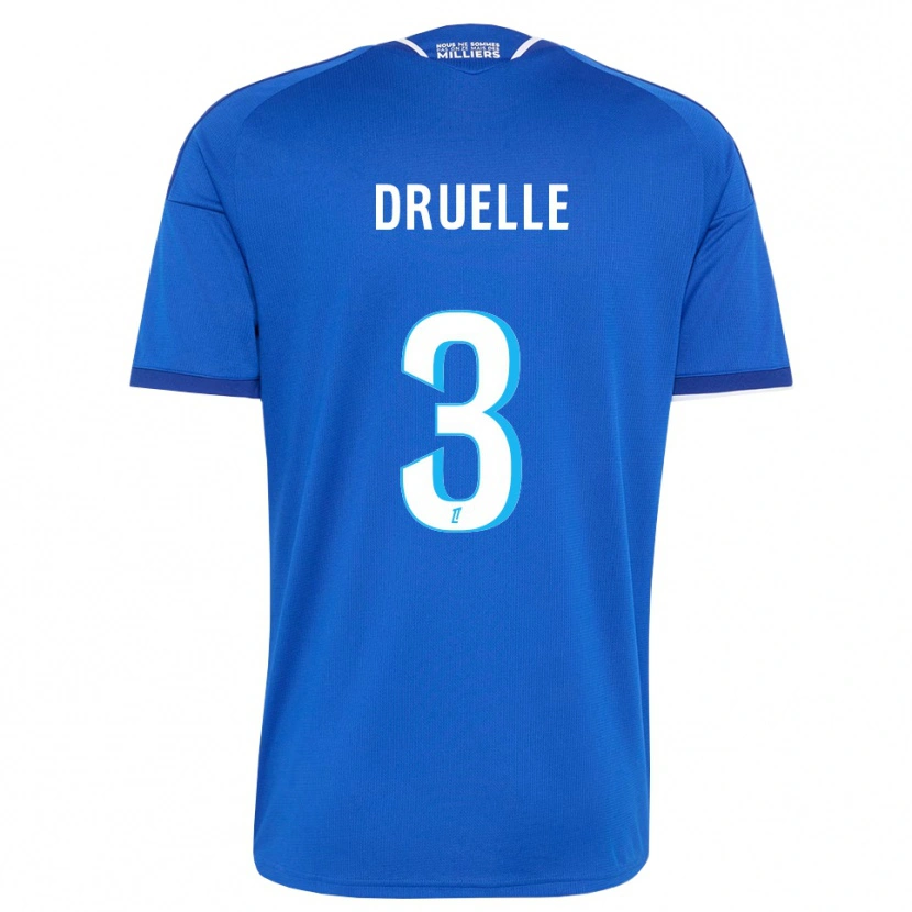 Danxen Dámské Robin Druelle #3 Královská Modř Bílá Domů Hráčské Dresy 2026/27 Dres