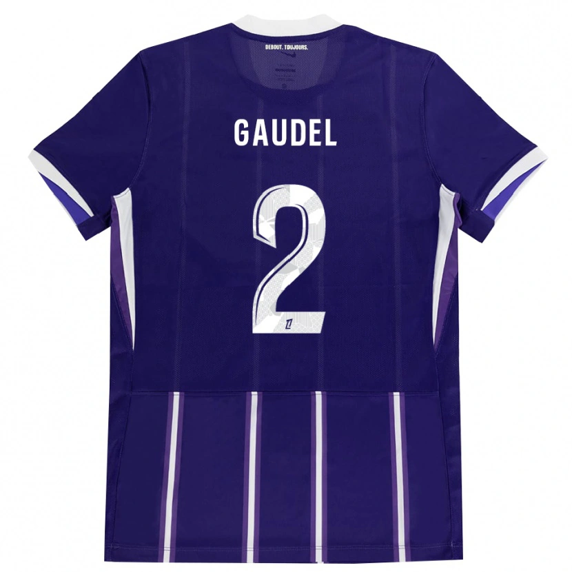 Danxen Dámské Raphaël Gaudel #2 Fialová Bílá Domů Hráčské Dresy 2026/27 Dres