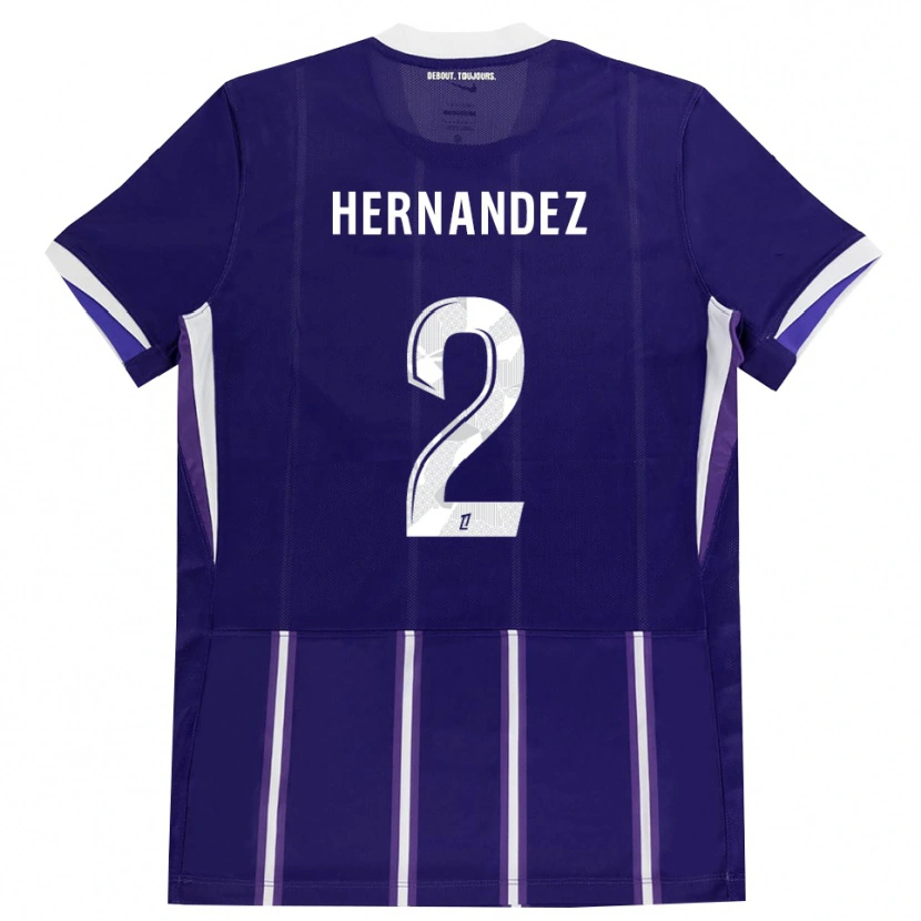 Danxen Dámské Lucie Hernandez #2 Fialová Bílá Domů Hráčské Dresy 2026/27 Dres