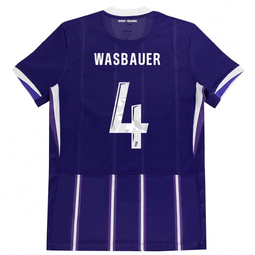 Danxen Dámské Nicolas Wasbauer #4 Fialová Bílá Domů Hráčské Dresy 2026/27 Dres