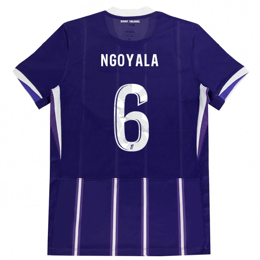 Danxen Dámské Frédéric Efuele Ngoyala #6 Fialová Bílá Domů Hráčské Dresy 2026/27 Dres