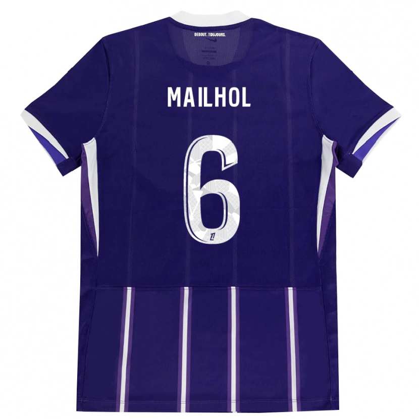 Danxen Dámské Luca Mailhol #6 Fialová Bílá Domů Hráčské Dresy 2026/27 Dres