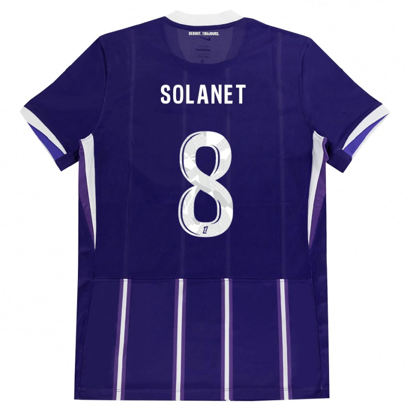 Danxen Dámské Tatiana Solanet #8 Fialová Bílá Domů Hráčské Dresy 2026/27 Dres
