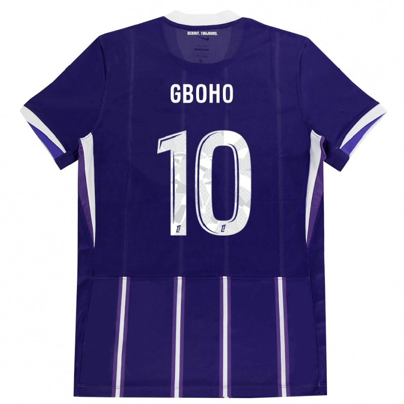 Danxen Dámské Yann Gboho #10 Fialová Bílá Domů Hráčské Dresy 2026/27 Dres