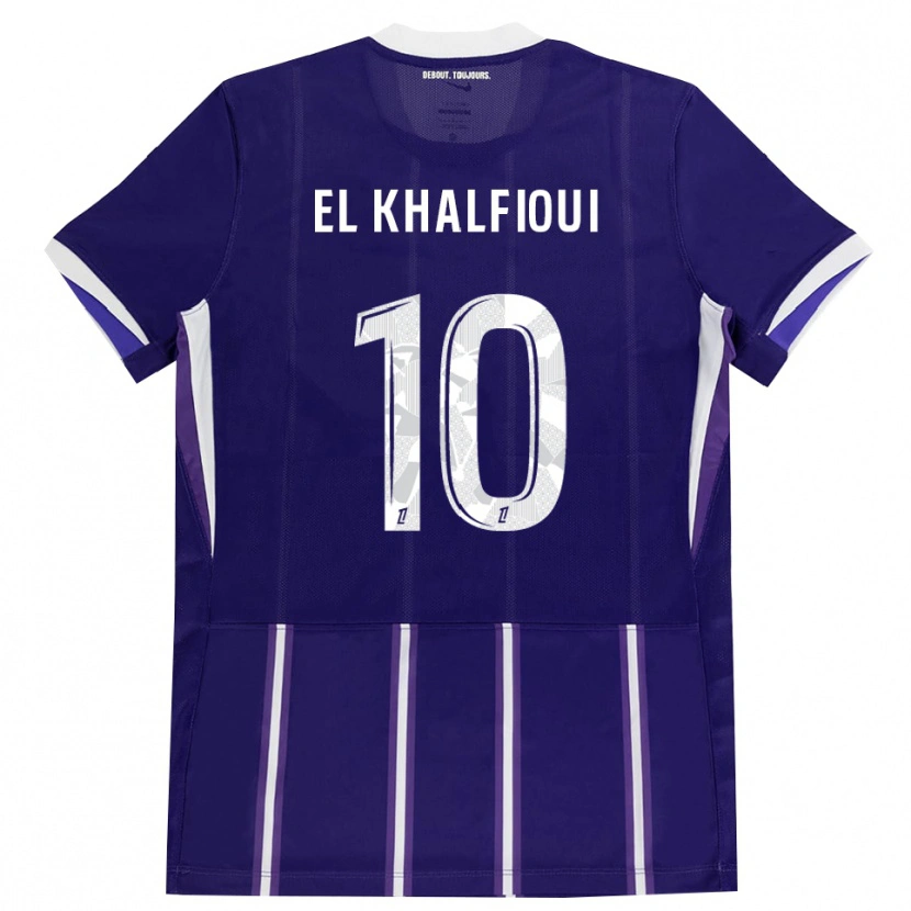 Danxen Dámské Zakari El Khalfioui #10 Fialová Bílá Domů Hráčské Dresy 2026/27 Dres