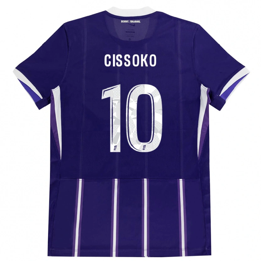 Danxen Dámské Ibrahim Cissoko #10 Fialová Bílá Domů Hráčské Dresy 2026/27 Dres