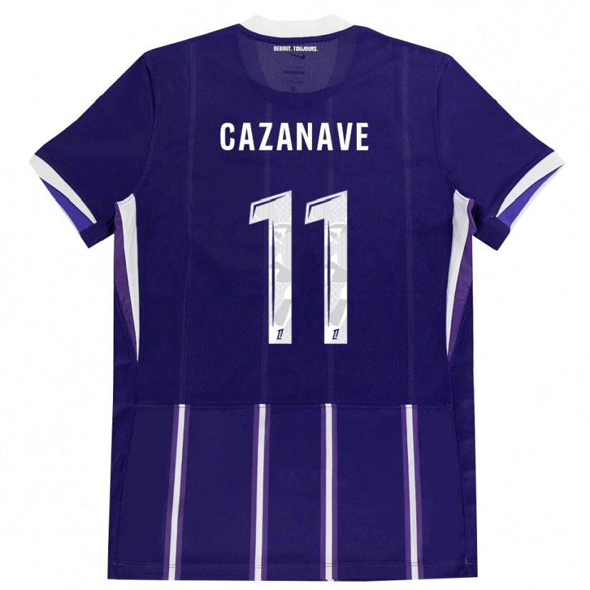 Danxen Dámské Julie Cazanave #11 Fialová Bílá Domů Hráčské Dresy 2026/27 Dres