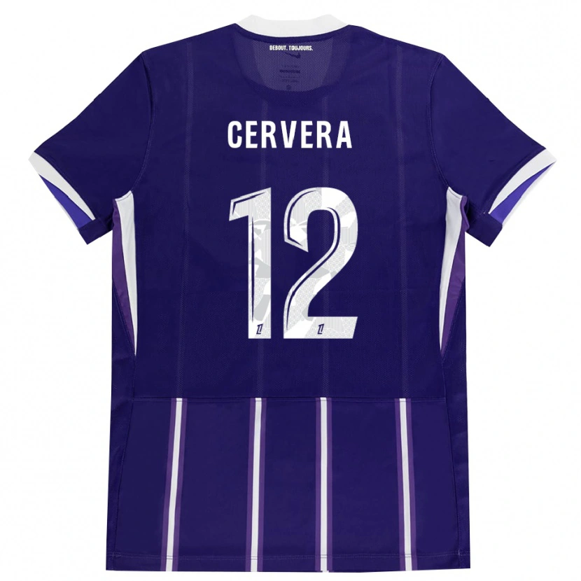 Danxen Dámské Laurianne Cervera #12 Fialová Bílá Domů Hráčské Dresy 2026/27 Dres