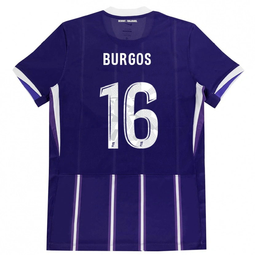 Danxen Dámské Diego Burgos #16 Fialová Bílá Domů Hráčské Dresy 2026/27 Dres