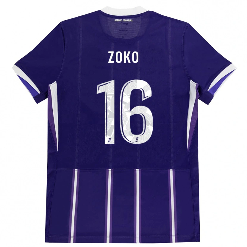 Danxen Dámské Nathan Zoko #16 Fialová Bílá Domů Hráčské Dresy 2026/27 Dres