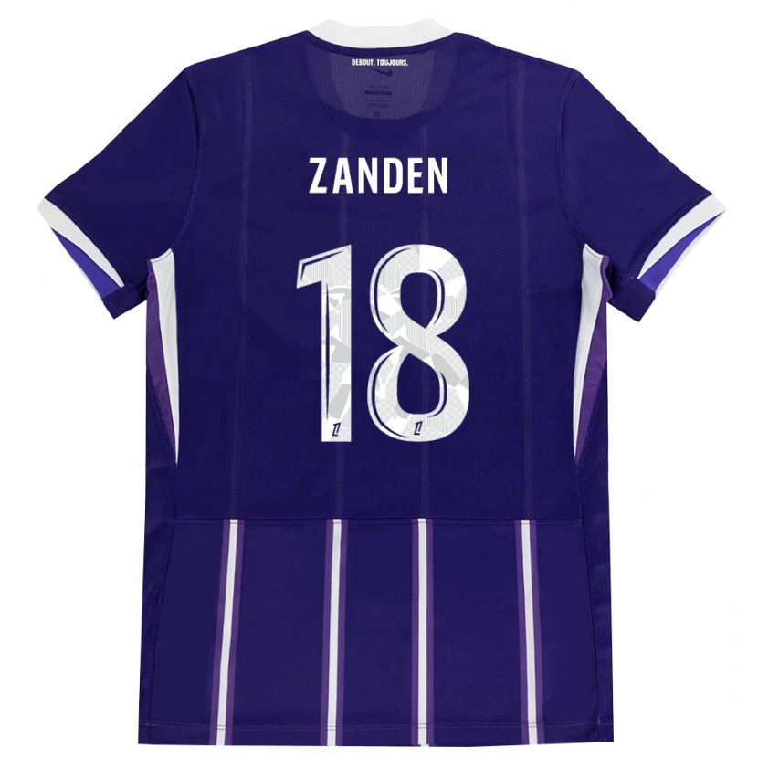 Danxen Dámské Oliver Zandén #18 Fialová Bílá Domů Hráčské Dresy 2026/27 Dres