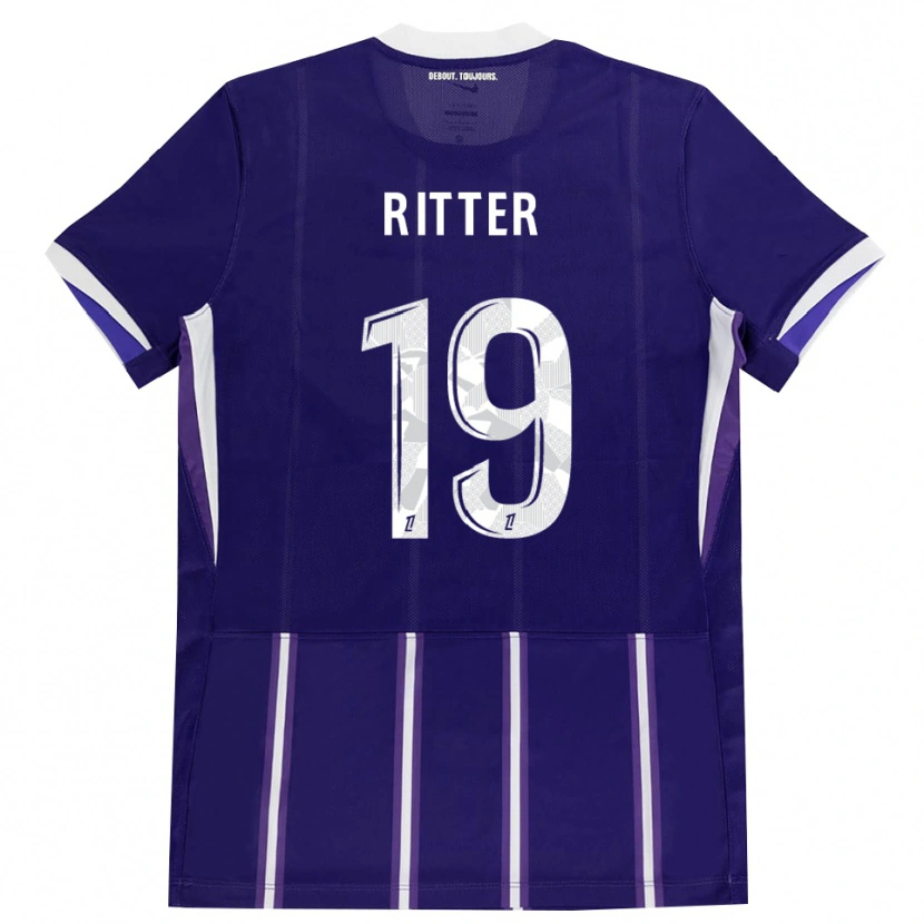 Danxen Dámské Morgane Ritter #19 Fialová Bílá Domů Hráčské Dresy 2026/27 Dres