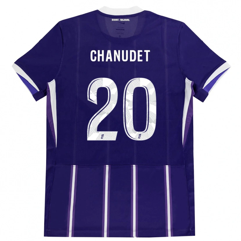 Danxen Dámské Coralie Chanudet #20 Fialová Bílá Domů Hráčské Dresy 2026/27 Dres