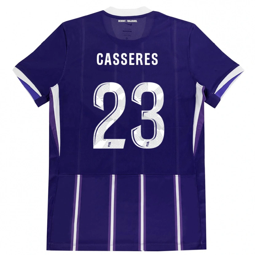 Danxen Dámské Cristian Cásseres Jr. #23 Fialová Bílá Domů Hráčské Dresy 2026/27 Dres