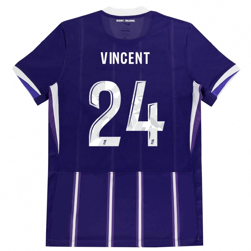 Danxen Dámské Magalie Vincent #24 Fialová Bílá Domů Hráčské Dresy 2026/27 Dres