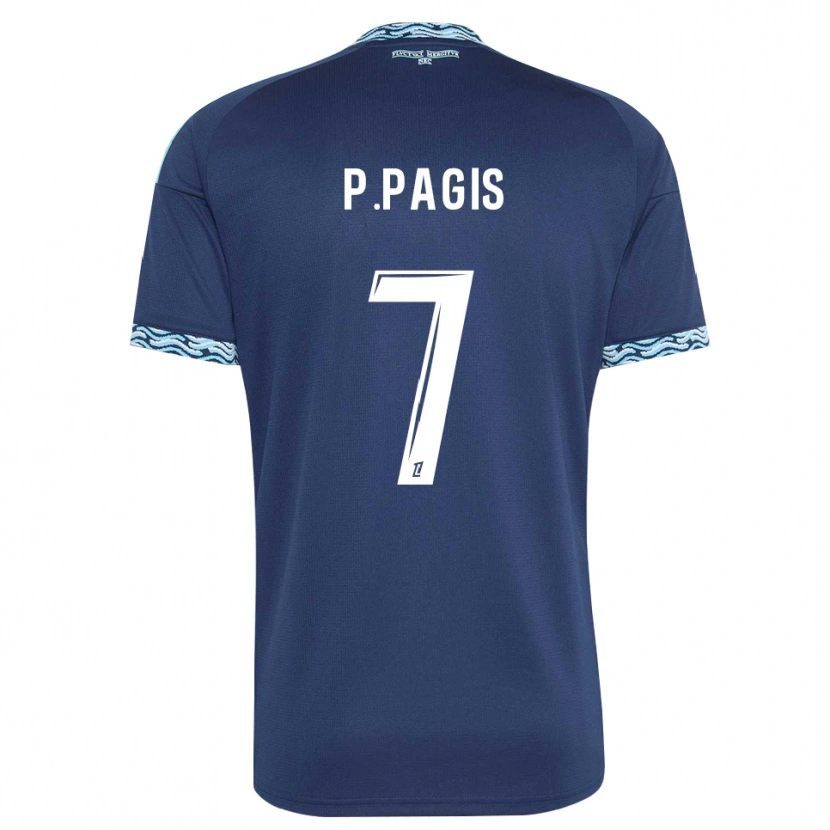 Danxen Dámské Pablo Pagis #7 Ocelově Modrá Bílá Domů Hráčské Dresy 2026/27 Dres