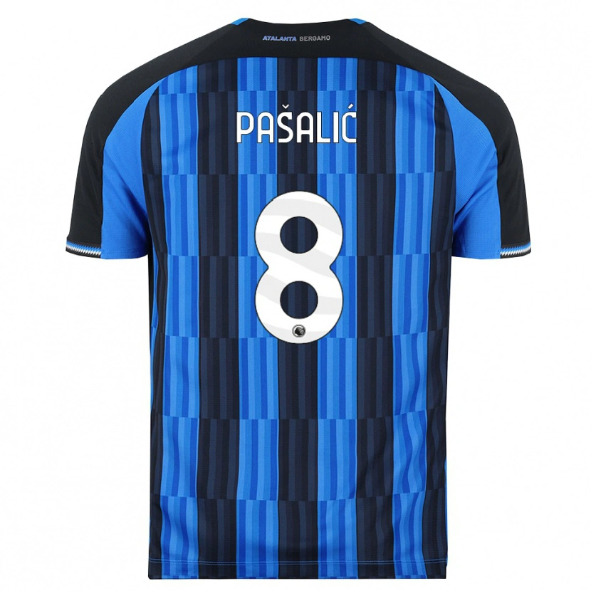 Danxen Dámské Mario Pašalić #8 Modrá Černá Červená Domů Hráčské Dresy 2026/27 Dres