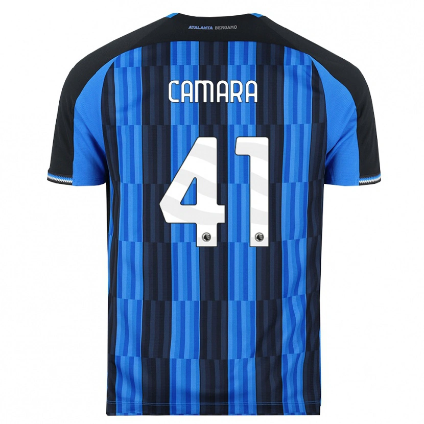 Danxen Dámské Ibrahima Camara #41 Modrá Černá Červená Domů Hráčské Dresy 2026/27 Dres
