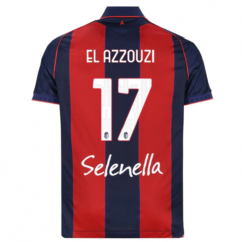Danxen Dámské Oussama El Azzouzi #17 Královská Modř Červená Bílá Domů Hráčské Dresy 2026/27 Dres
