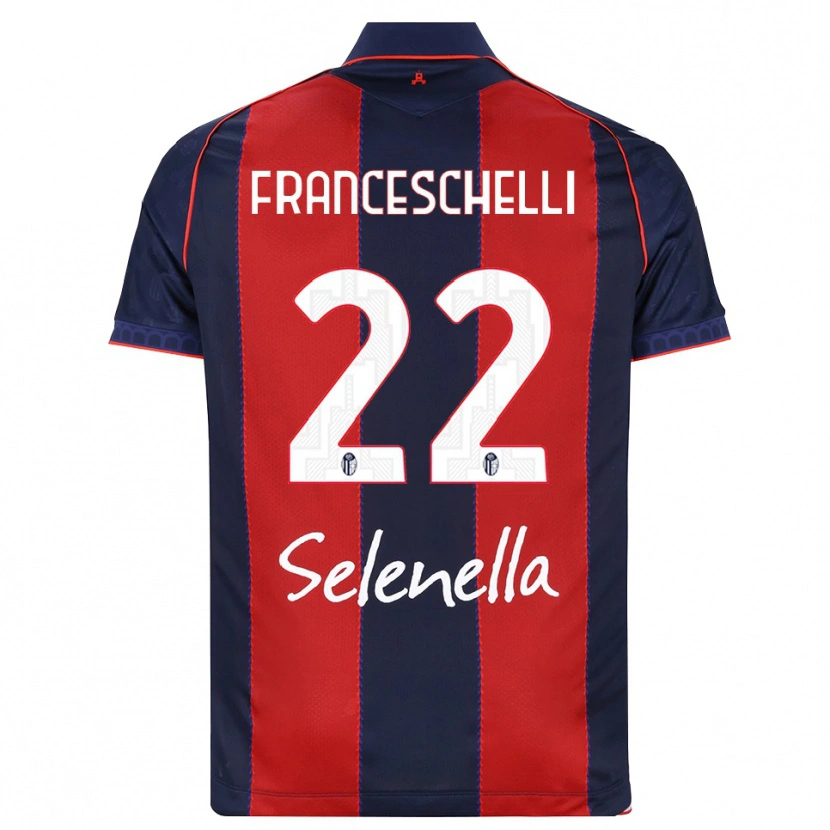 Danxen Dámské Matteo Franceschelli #22 Královská Modř Červená Bílá Domů Hráčské Dresy 2026/27 Dres
