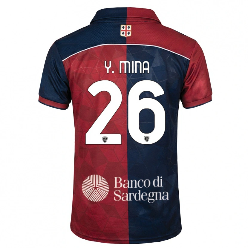 Danxen Dámské Yerry Mina #26 Tmavě Červená Královská Modř Domů Hráčské Dresy 2026/27 Dres