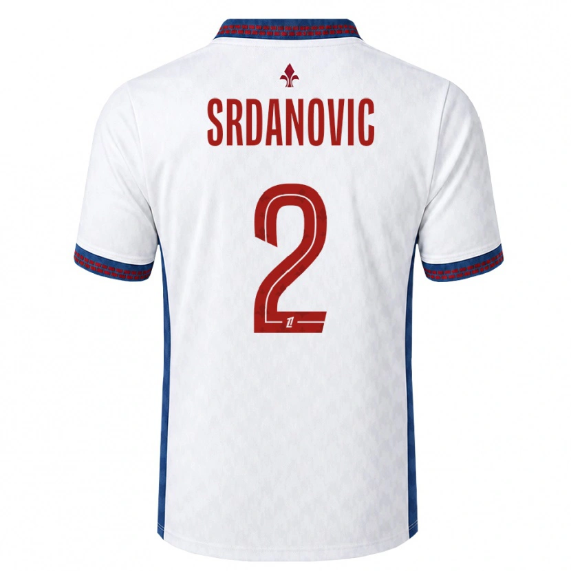 Danxen Dámské Loun Srdanovic #2 Červená Bílá Modrá Daleko Hráčské Dresy 2026/27 Dres
