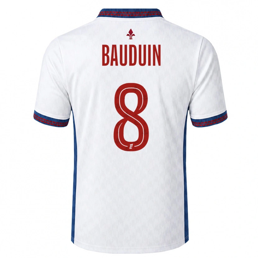 Danxen Dámské Justine Bauduin #8 Červená Bílá Modrá Daleko Hráčské Dresy 2026/27 Dres
