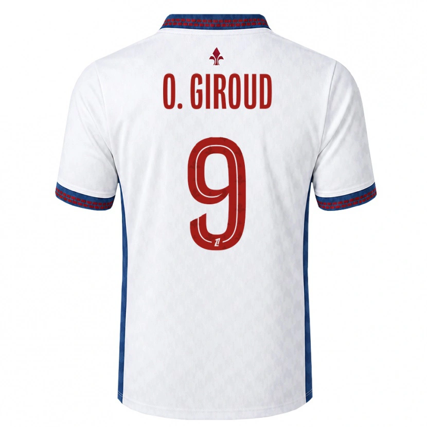 Danxen Dámské Olivier Giroud #9 Červená Bílá Modrá Daleko Hráčské Dresy 2026/27 Dres