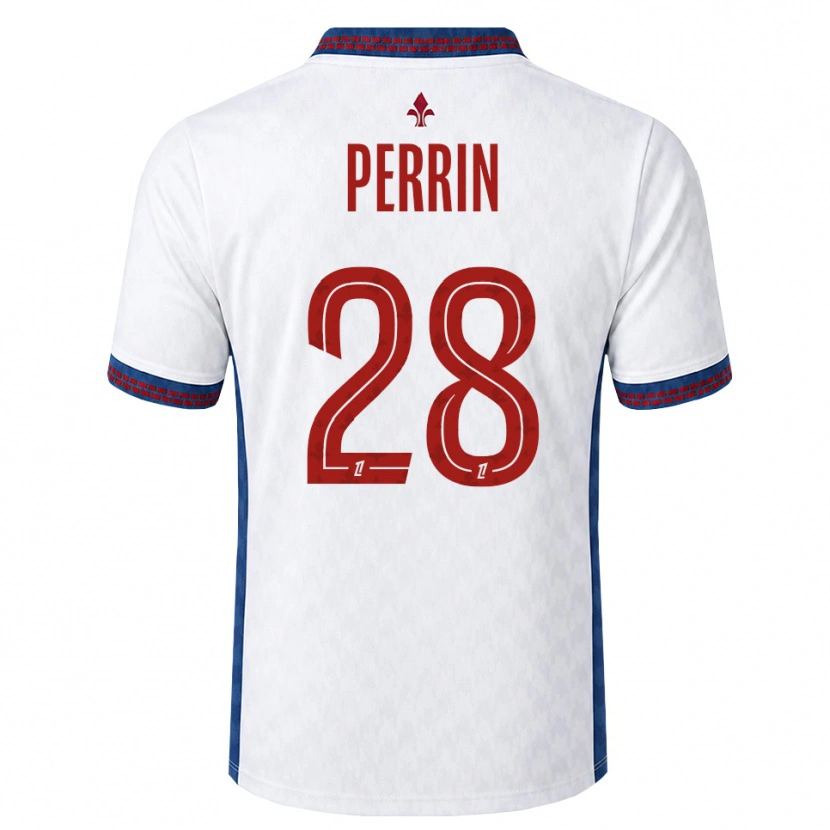 Danxen Dámské Gaëtan Perrin #28 Červená Bílá Modrá Daleko Hráčské Dresy 2026/27 Dres