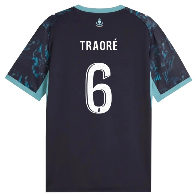 Danxen Dámské Soumaïla Traoré #6 Světle Tyrkysová Bílá Černá Daleko Hráčské Dresy 2026/27 Dres