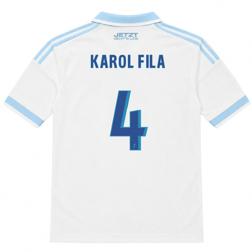 Danxen Dámské Karol Fila #4 Světle Nebesky Modrá Bílá Červená Daleko Hráčské Dresy 2026/27 Dres