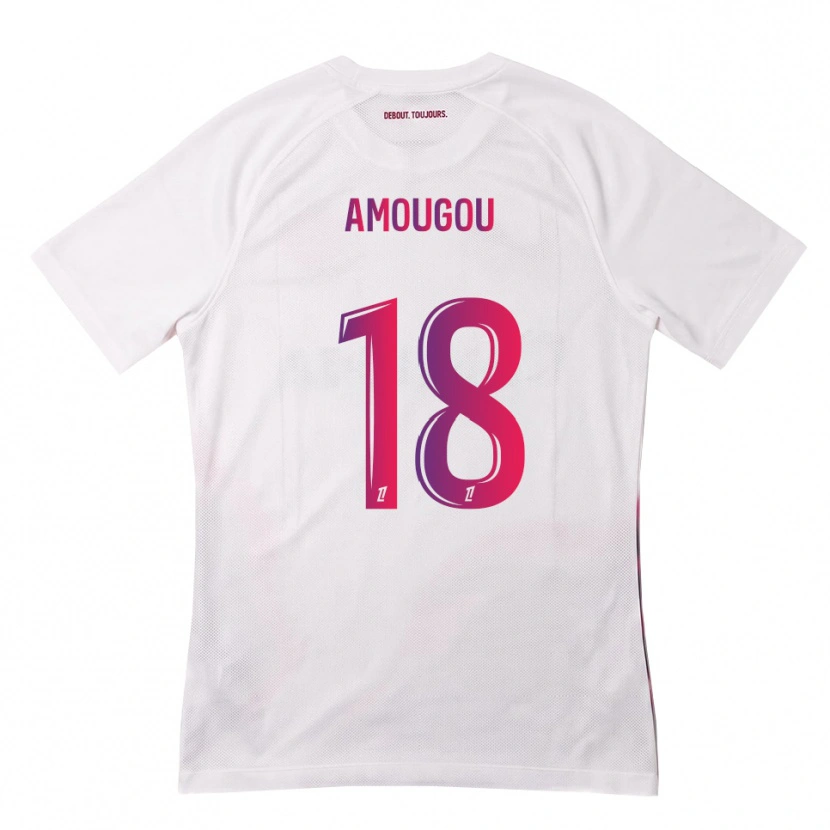 Danxen Dámské Mathis Amougou #18 Bílá Růžová Fialová Daleko Hráčské Dresy 2026/27 Dres