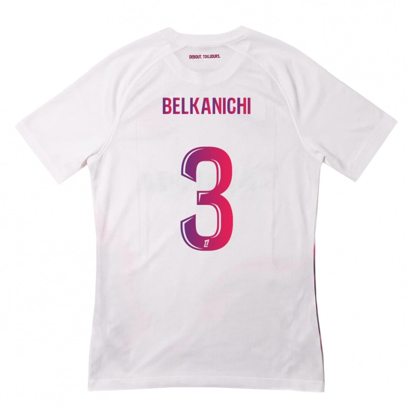 Danxen Dámské Anas Belkanichi #3 Bílá Růžová Fialová Daleko Hráčské Dresy 2026/27 Dres