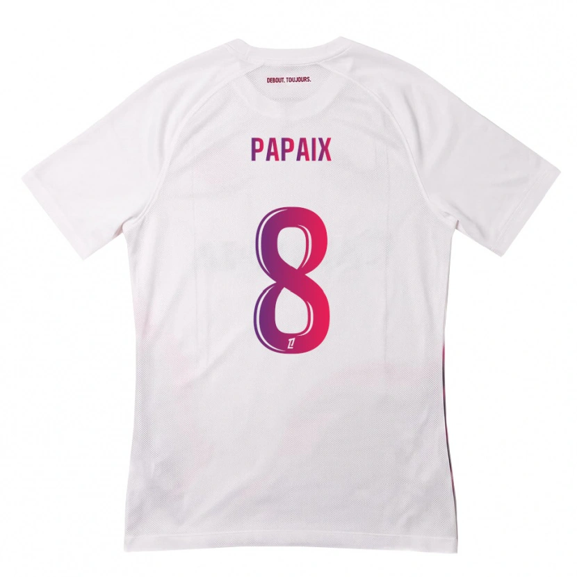 Danxen Dámské Pauline Papaix #8 Bílá Růžová Fialová Daleko Hráčské Dresy 2026/27 Dres