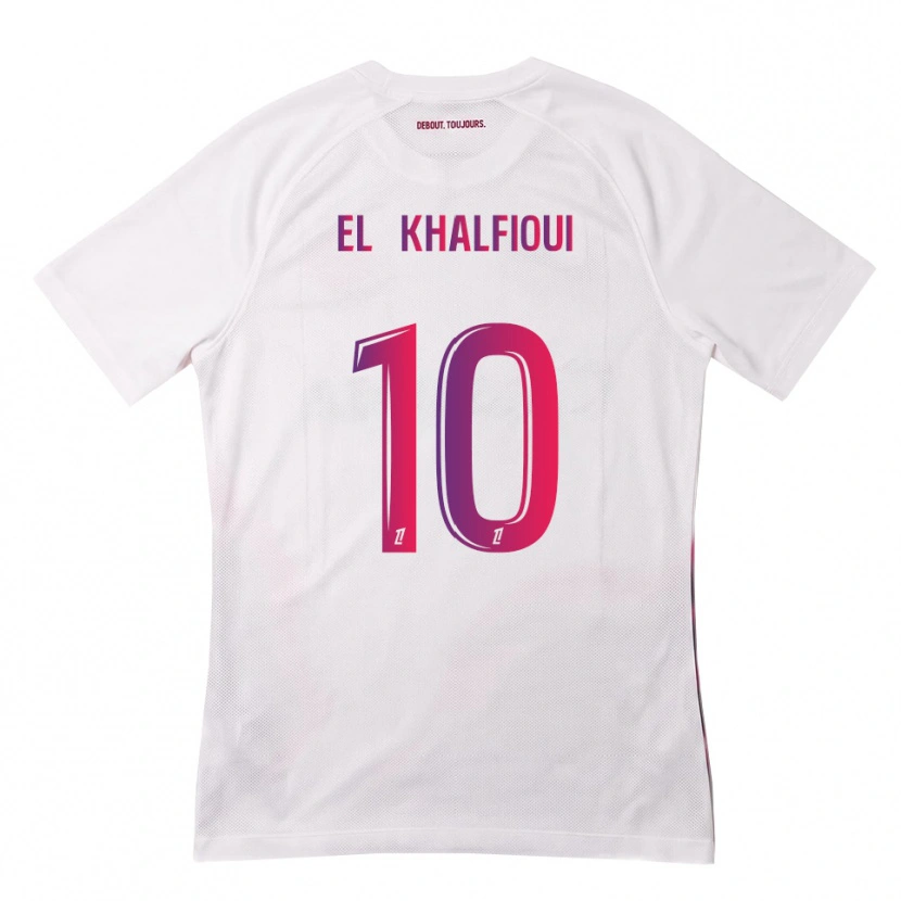 Danxen Dámské Zakari El Khalfioui #10 Bílá Růžová Fialová Daleko Hráčské Dresy 2026/27 Dres