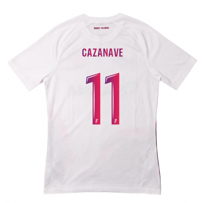 Danxen Dámské Julie Cazanave #11 Bílá Růžová Fialová Daleko Hráčské Dresy 2026/27 Dres