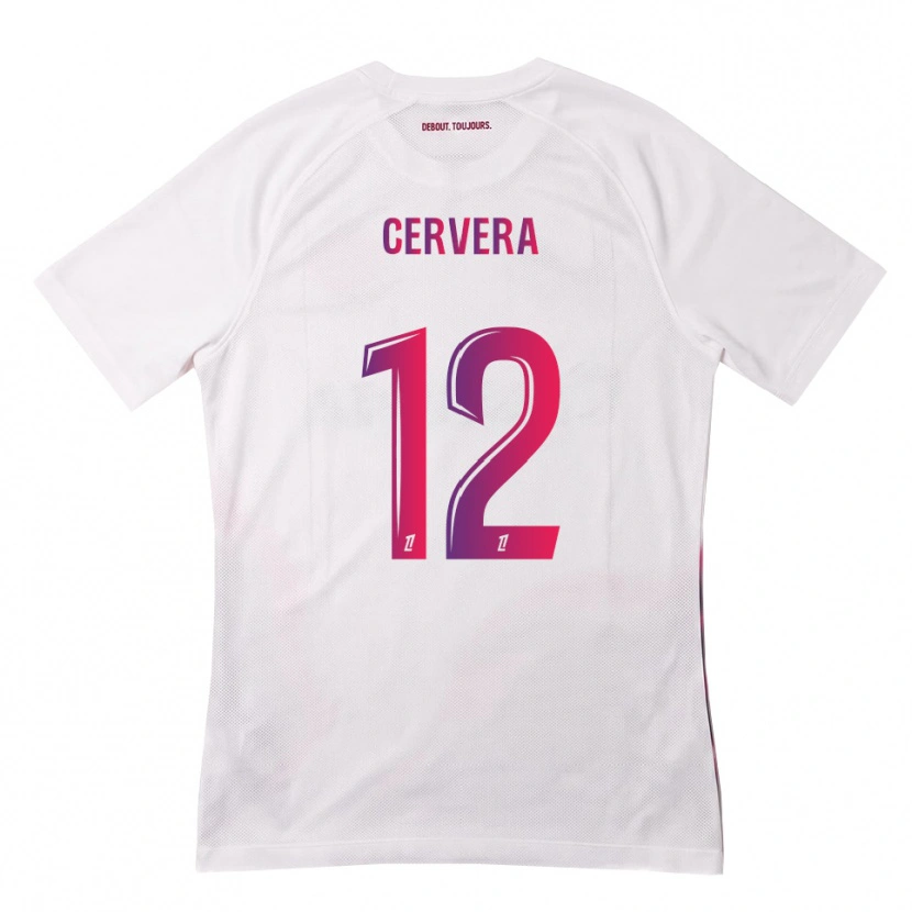 Danxen Dámské Laurianne Cervera #12 Bílá Růžová Fialová Daleko Hráčské Dresy 2026/27 Dres