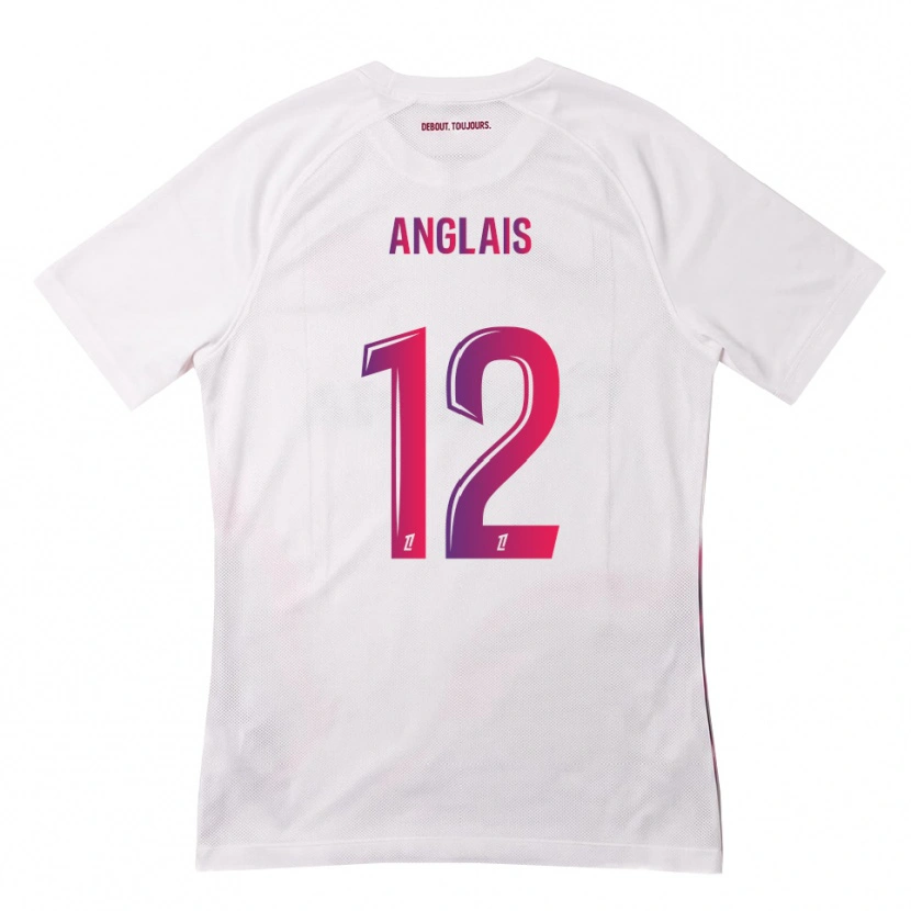 Danxen Dámské Anaëlle Anglais #12 Bílá Růžová Fialová Daleko Hráčské Dresy 2026/27 Dres