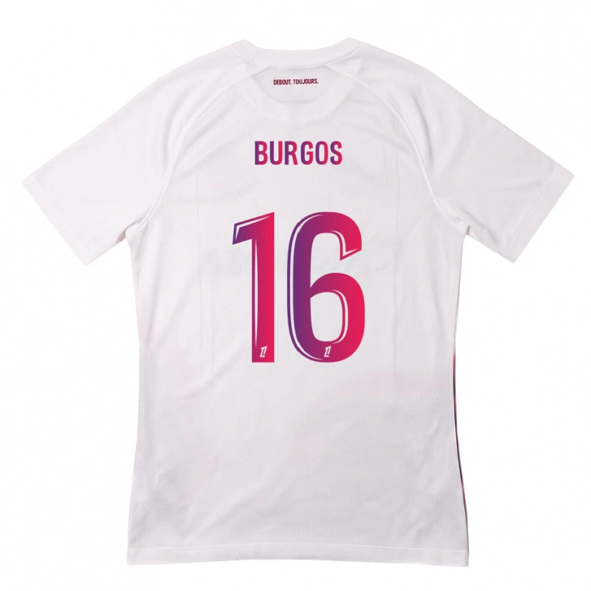 Danxen Dámské Diego Burgos #16 Bílá Růžová Fialová Daleko Hráčské Dresy 2026/27 Dres