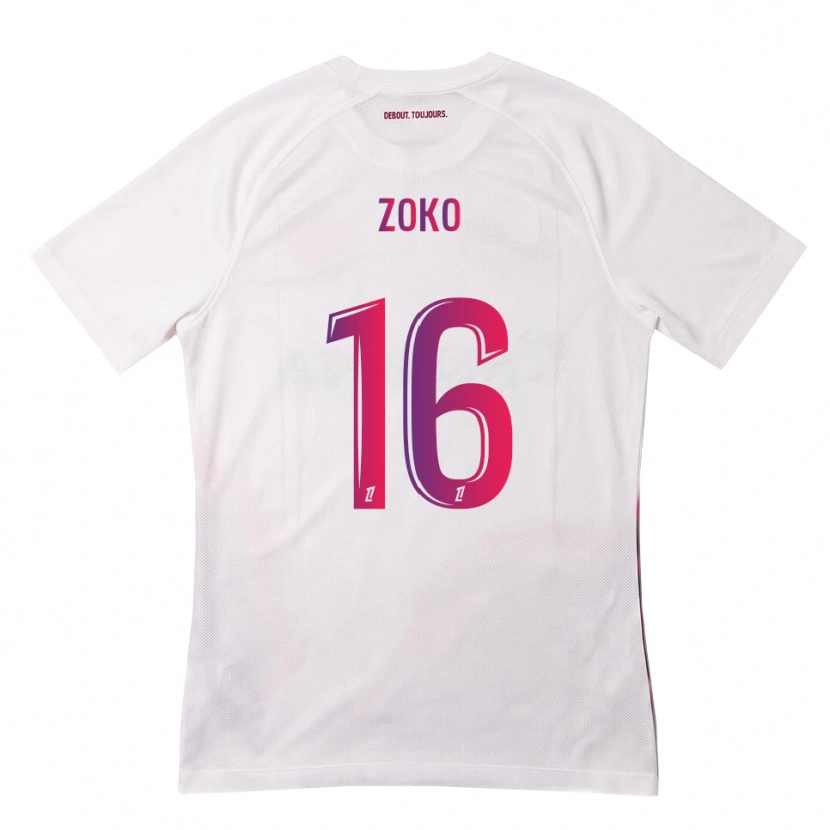 Danxen Dámské Nathan Zoko #16 Bílá Růžová Fialová Daleko Hráčské Dresy 2026/27 Dres