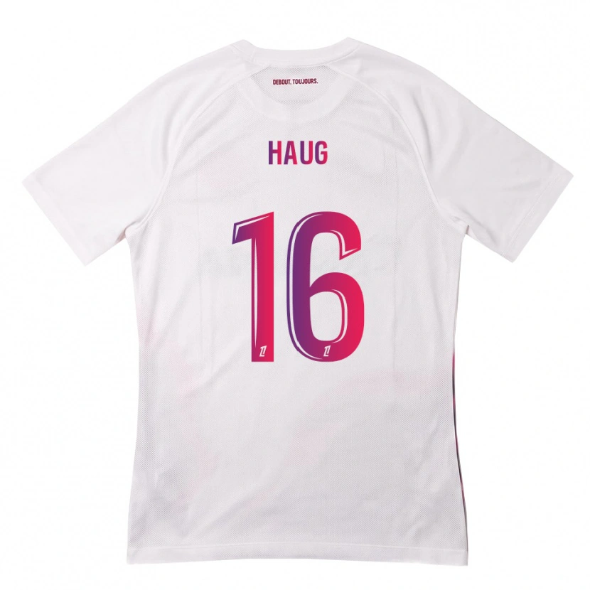 Danxen Dámské Kjetil Haug #16 Bílá Růžová Fialová Daleko Hráčské Dresy 2026/27 Dres