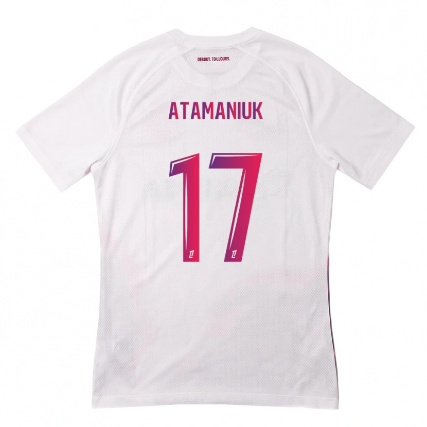 Danxen Dámské Alexandra Atamaniuk #17 Bílá Růžová Fialová Daleko Hráčské Dresy 2026/27 Dres