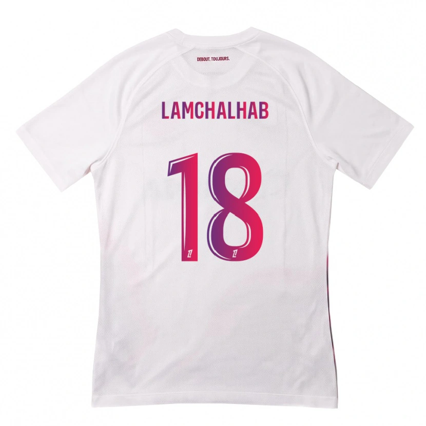 Danxen Dámské Merwan Lamchalhab #18 Bílá Růžová Fialová Daleko Hráčské Dresy 2026/27 Dres