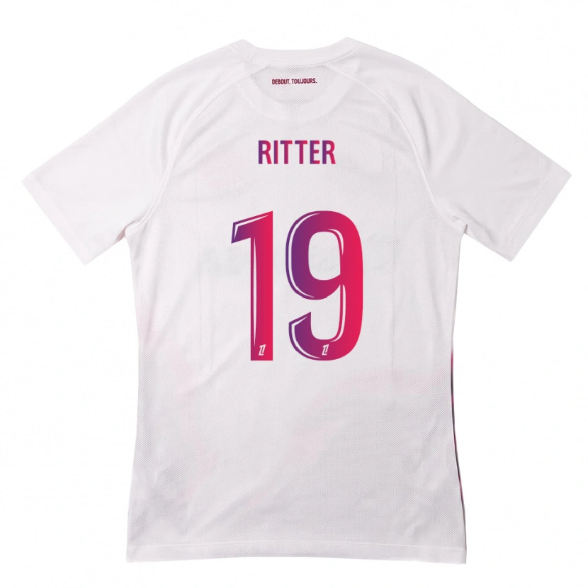 Danxen Dámské Morgane Ritter #19 Bílá Růžová Fialová Daleko Hráčské Dresy 2026/27 Dres
