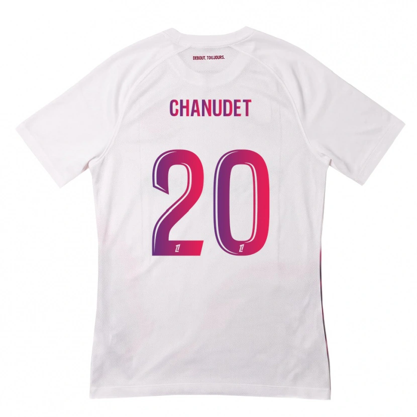 Danxen Dámské Coralie Chanudet #20 Bílá Růžová Fialová Daleko Hráčské Dresy 2026/27 Dres