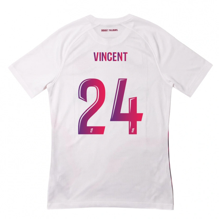 Danxen Dámské Magalie Vincent #24 Bílá Růžová Fialová Daleko Hráčské Dresy 2026/27 Dres