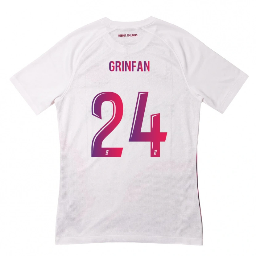 Danxen Dámské Roma Grinfan #24 Bílá Růžová Fialová Daleko Hráčské Dresy 2026/27 Dres